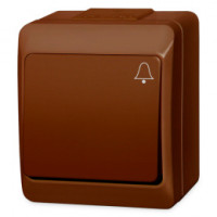 vypínač vodo GALATEA tlač.zvon. hnedý  5337-06